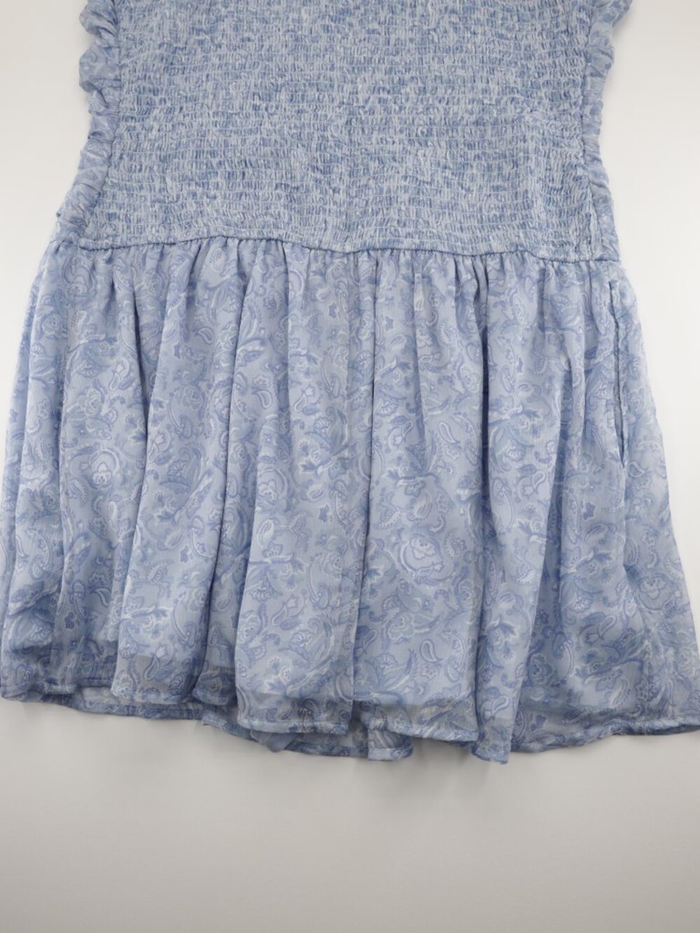 Hollister Women Pocket Floral Adjustable Strap Chiffon Skort Dress Blue Size XL - Picture 6 of 9